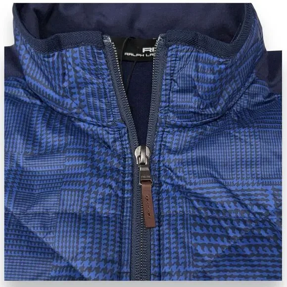 RLX Ralph Lauren Mens Medium Quilted Golf Vest Full Zip Wool Blend NEW $228